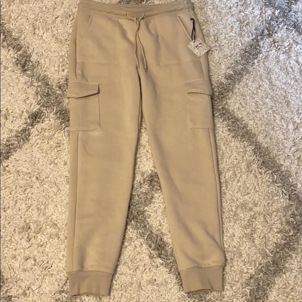 Beige/tan soft comfy joggers